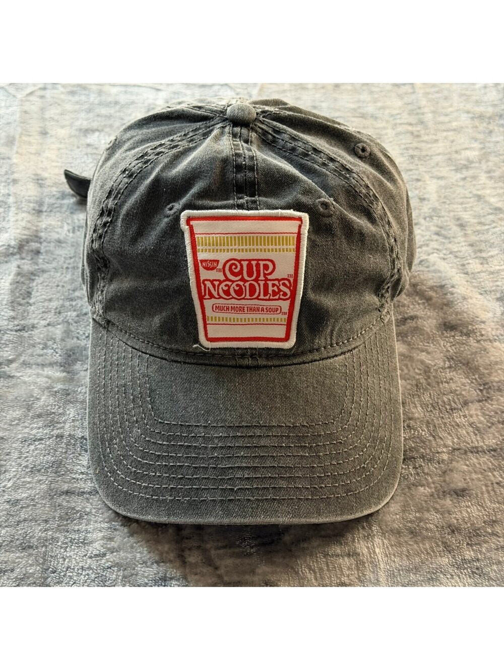 H3 Headwear Nissin Cup Noodles Dad Hat Baseball Cap Adjustable Washed Black